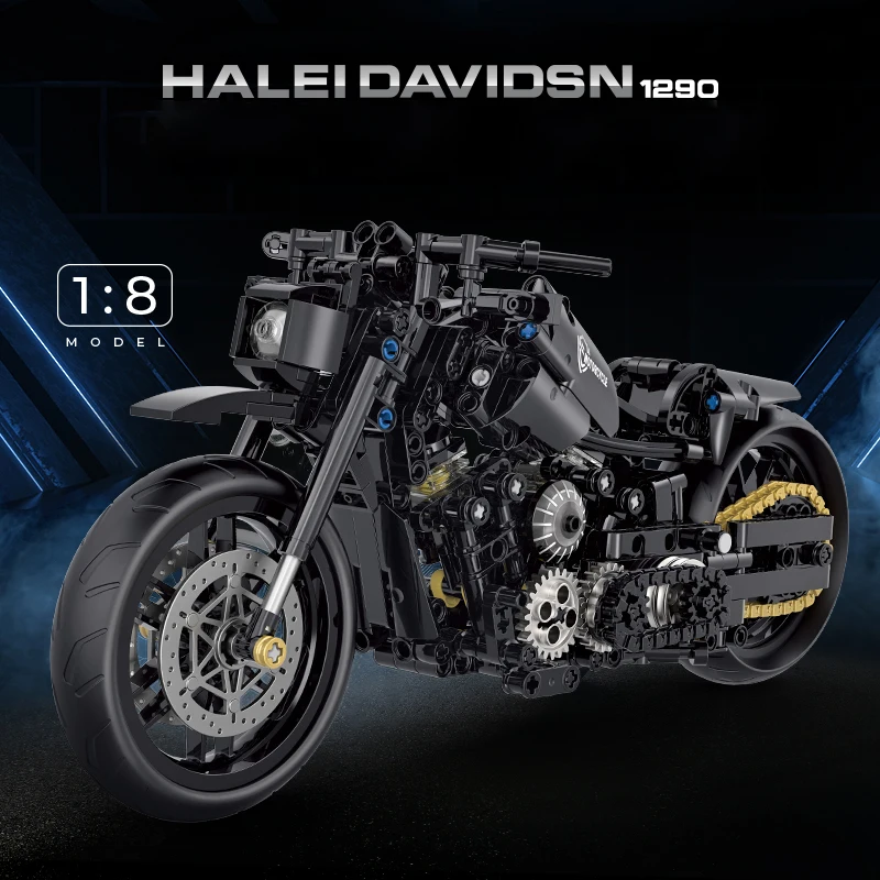 Motorcycle Gear Bundle - New 1:8 Classic Motorbike Building Model