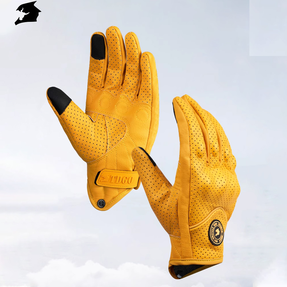 Motorcycle Gear Gloves - Yellow Motorcycle Breathable Racing Gloves Summer