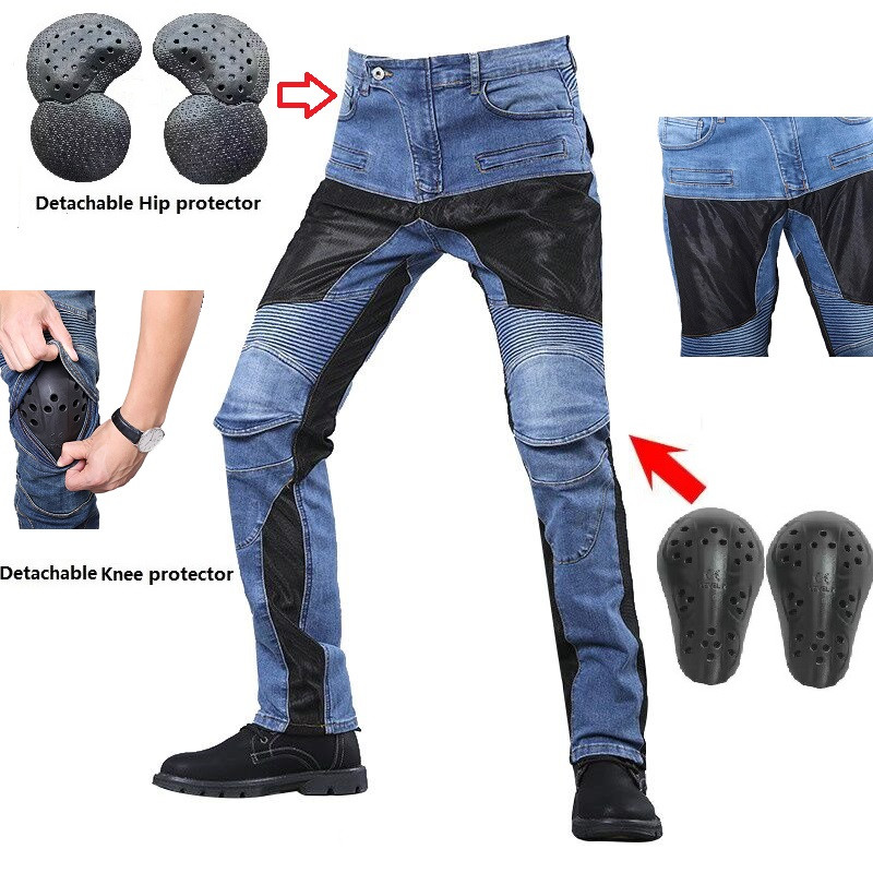 Motorcycle Gear Blue - Motorcycle outdoor men's pants protective gear