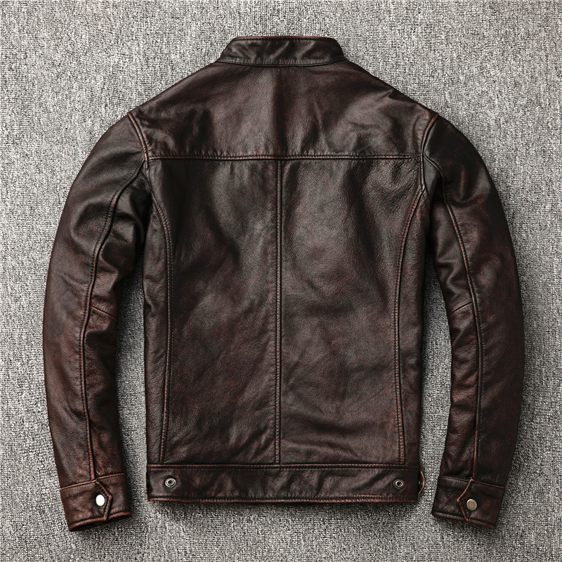 Ami Khaki Men's Distressed Lea - огляд і ціна Riding Jacket Leather