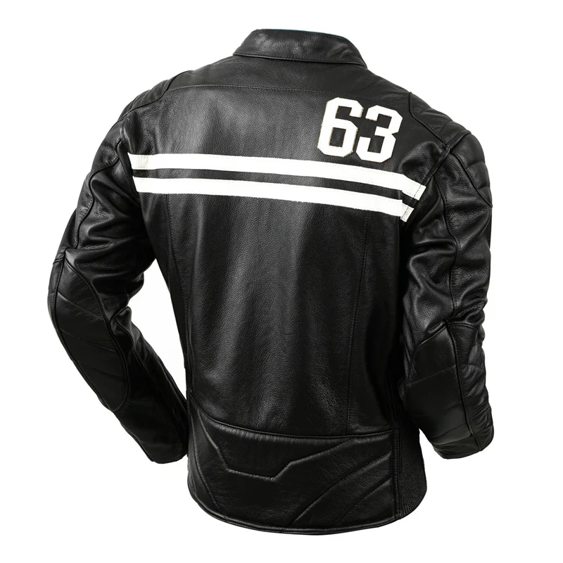 Men's Leather Biker Jacket Ret - огляд і ціна Riding Jacket Leather