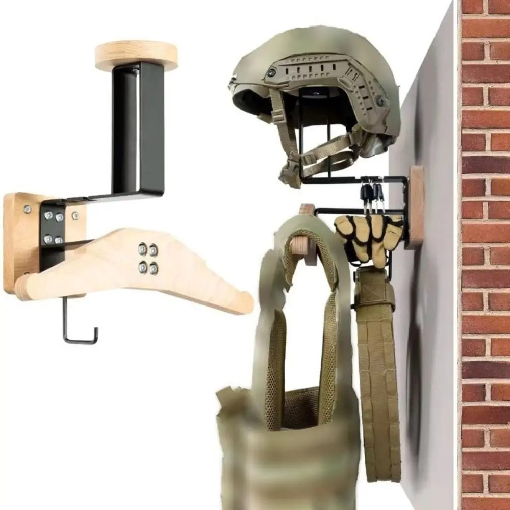 Wood Motorcycle Helmet Holder  - огляд і ціна Motorcycle Gear Display Rack
