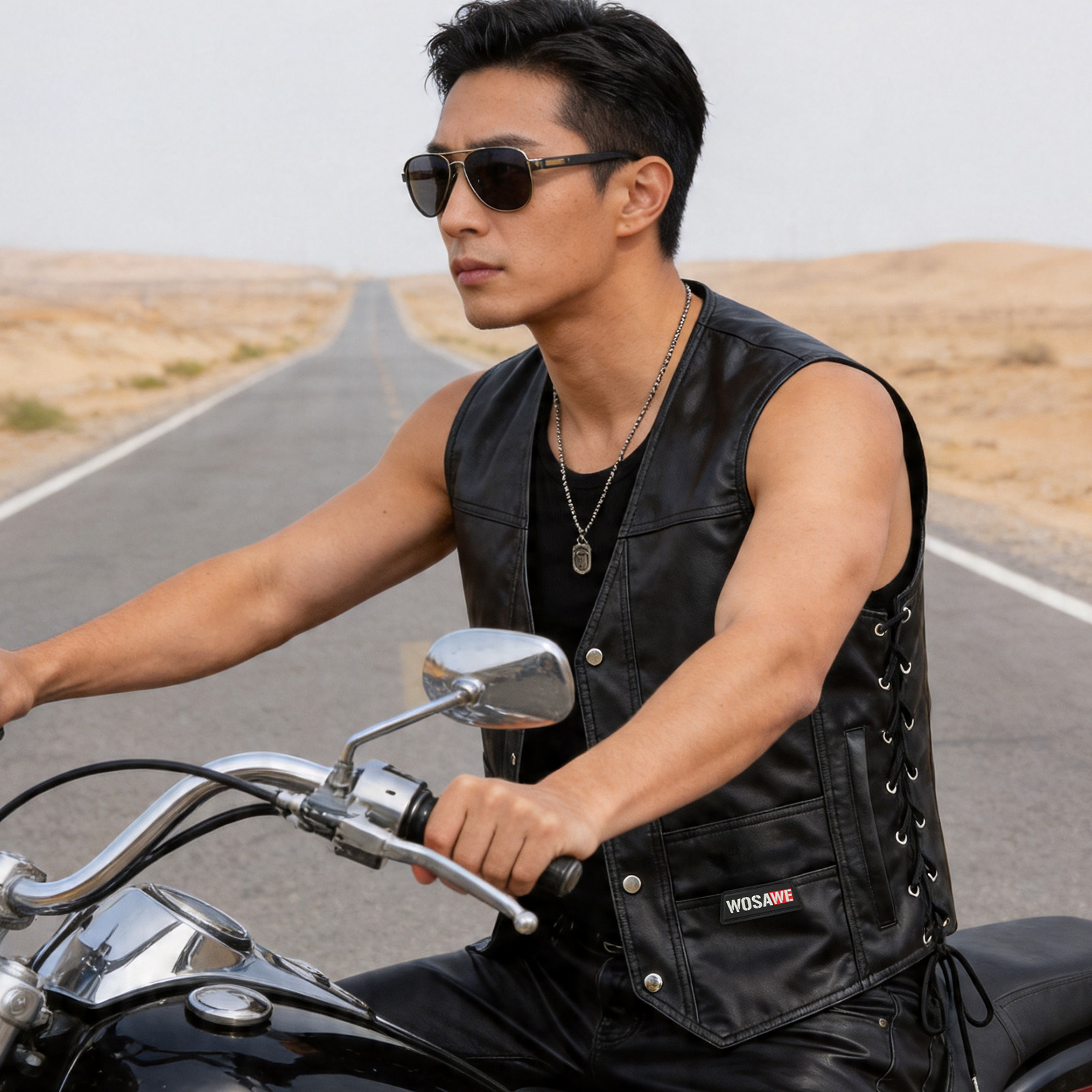 WOSAWE Men's Motorcycle Biker  - огляд і ціна Riding Jacket Leather
