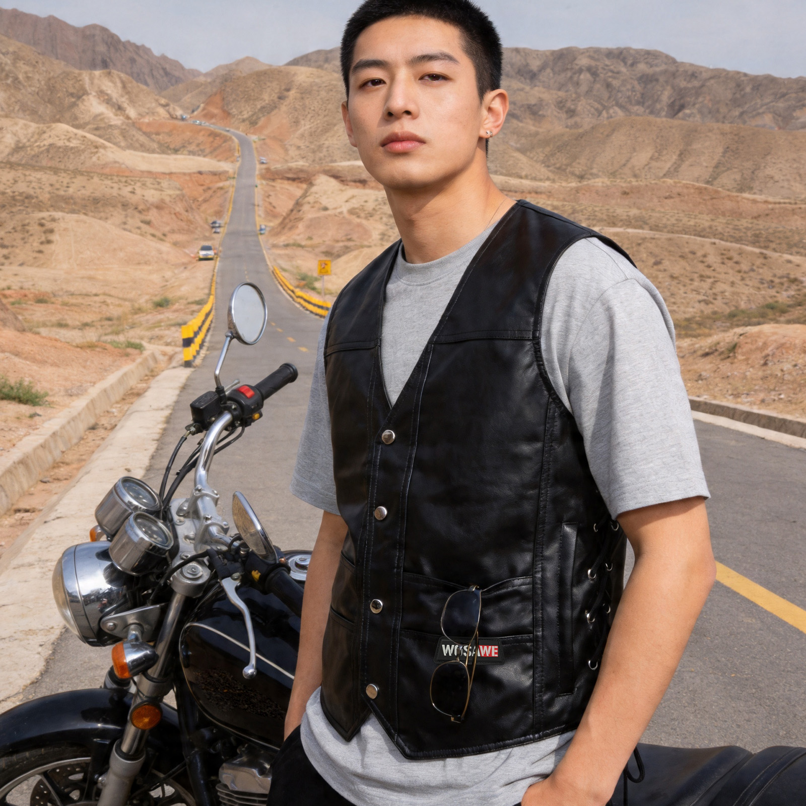 WOSAWE Men's Motorcycle Biker  - огляд і ціна Riding Jacket Leather