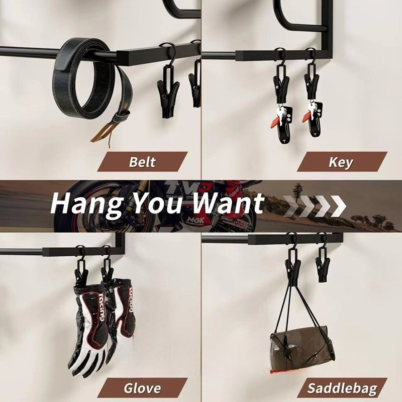 Wooden Wall Mounted Helmet Hol - огляд і ціна Motorcycle Gear Display Rack