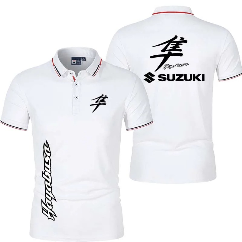 Men's Polo Shirt Button Design - огляд і ціна Motorcycle Gear Logo