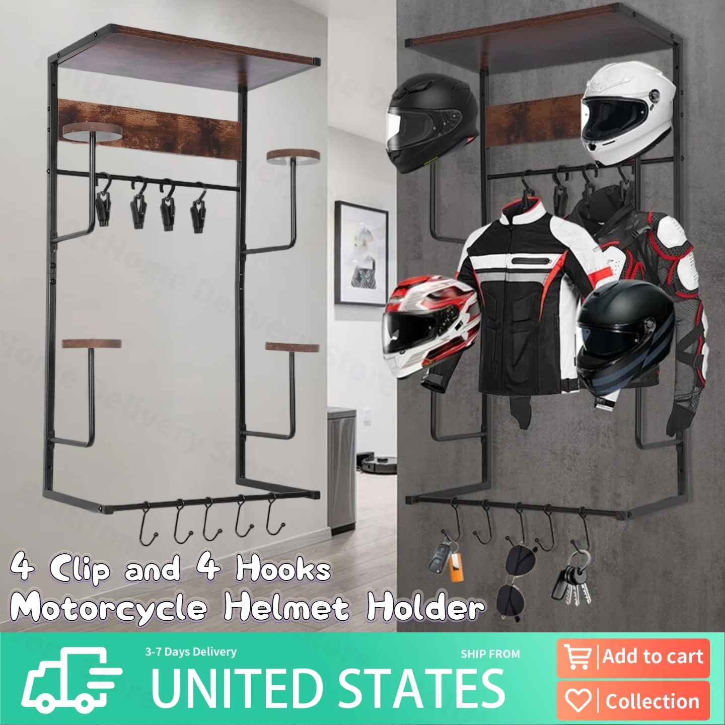 Urban Deco Motorcycle Helmet H - огляд і ціна Motorcycle Gear Display Rack