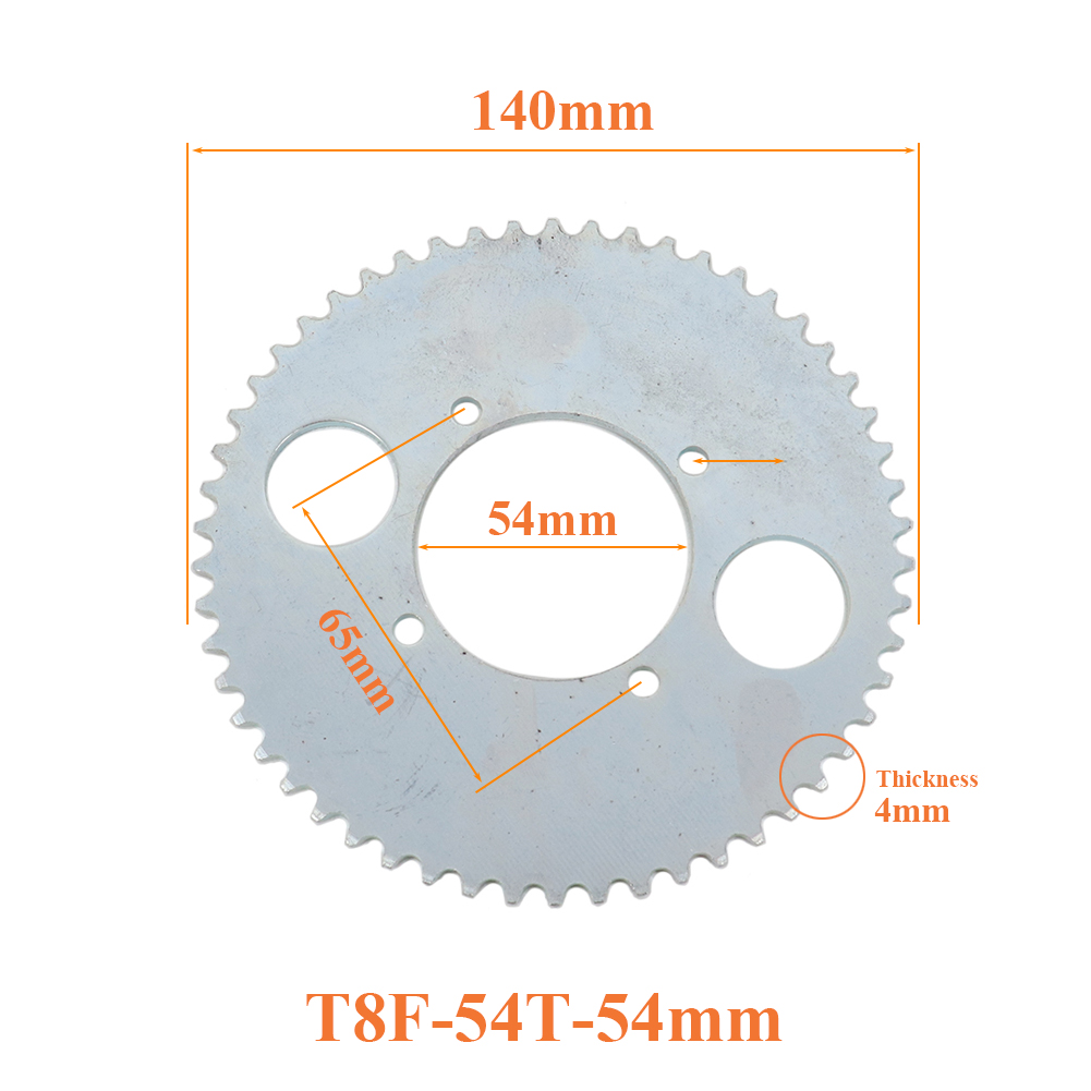 T8F 54T chain plate 54mm 54 To - огляд і ціна Motorcycle Gear Bundle