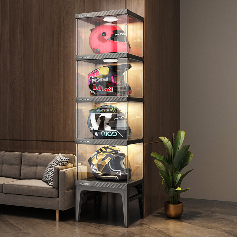 Motorcycle Helmet Storage Cabi - огляд і ціна Motorcycle Gear Display Rack