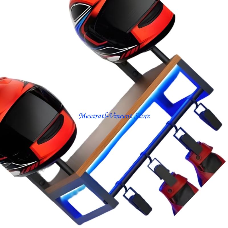 A70F Sturdy Helmet Wall Rack C - огляд і ціна Motorcycle Gear Display Rack