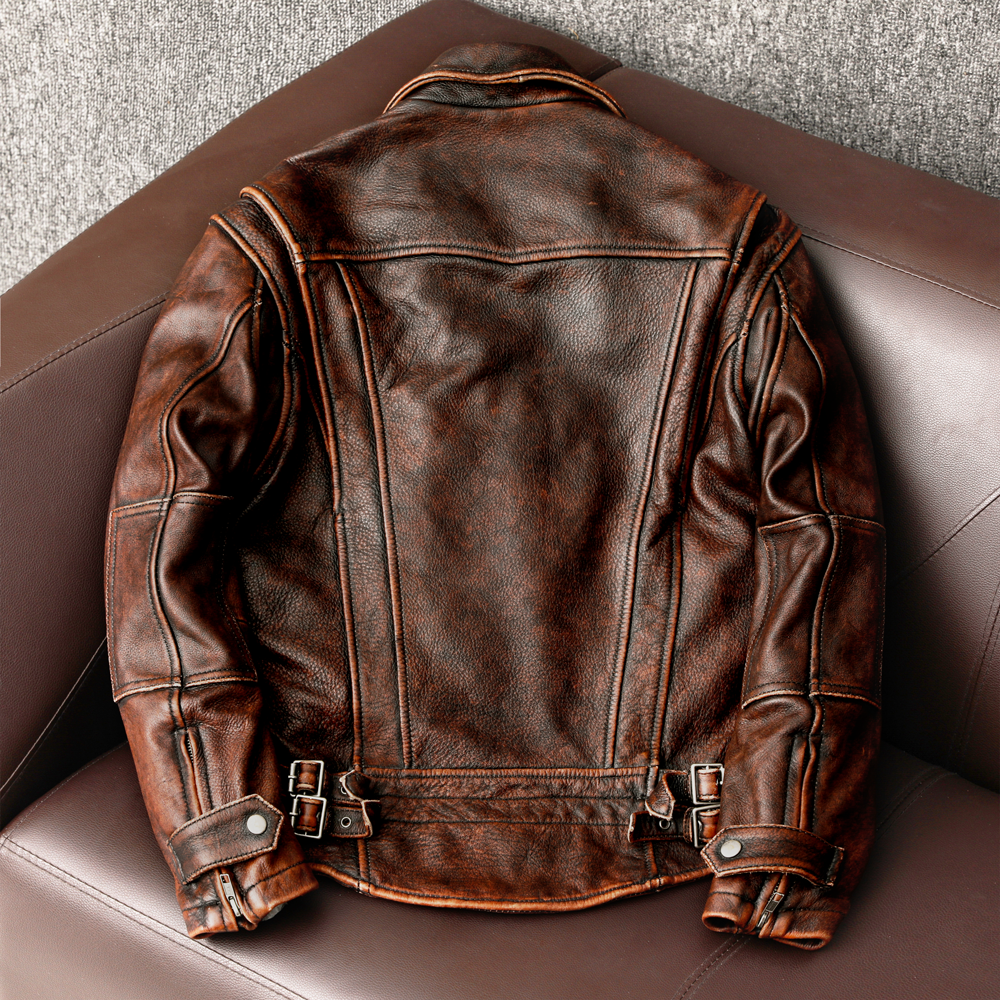 2023New Men Leather  Jacket  S - огляд і ціна Riding Jacket Leather