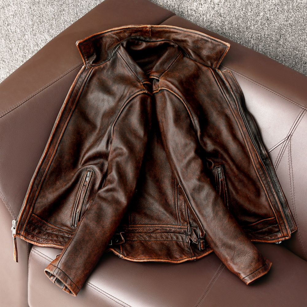 2023New Men Leather  Jacket  S - огляд і ціна Riding Jacket Leather