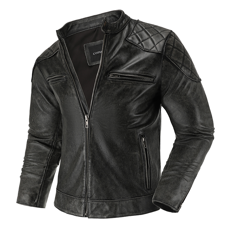Retro Leather Jacket Motorcycl - огляд і ціна Riding Jacket Leather