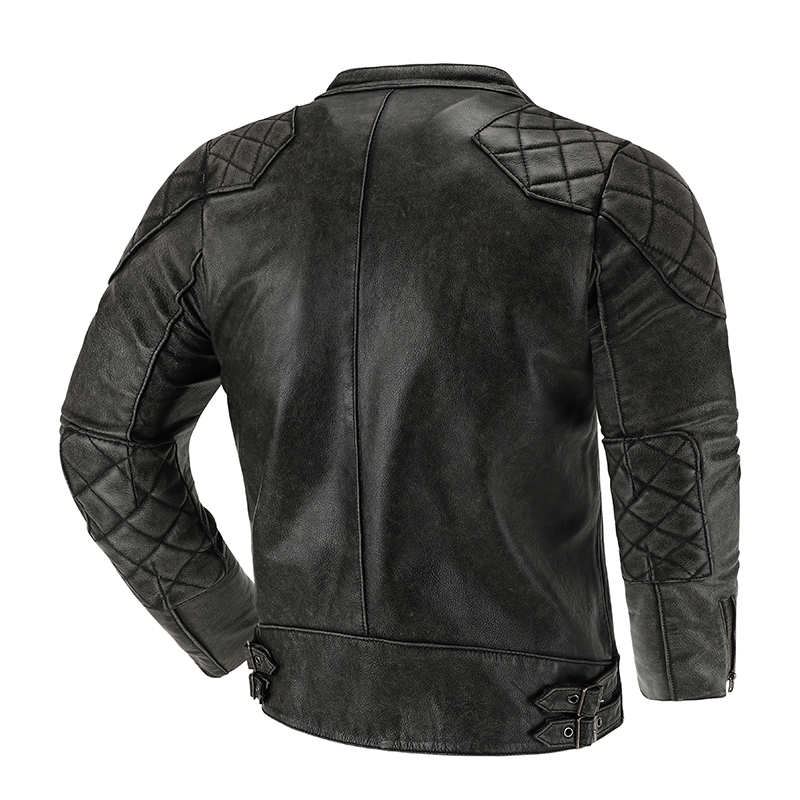 Retro Leather Jacket Motorcycl - огляд і ціна Riding Jacket Leather