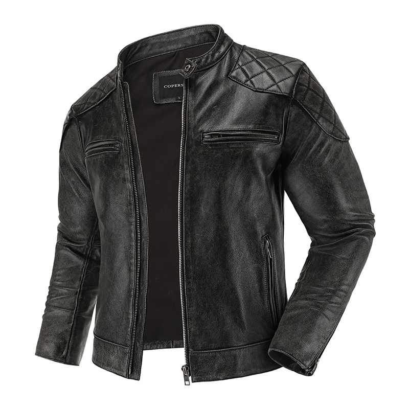 Retro Leather Jacket Motorcycl - огляд і ціна Riding Jacket Leather
