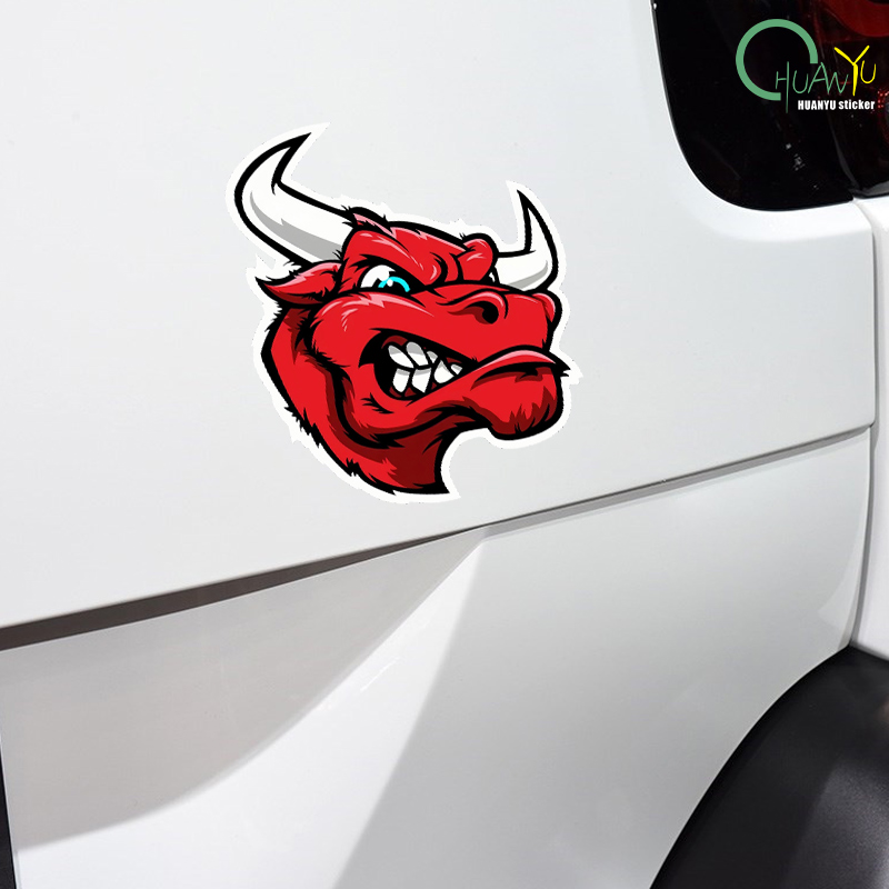 Red Angry Bull PVC Sticker Dec - огляд і ціна Motorcycle Gear Bundle