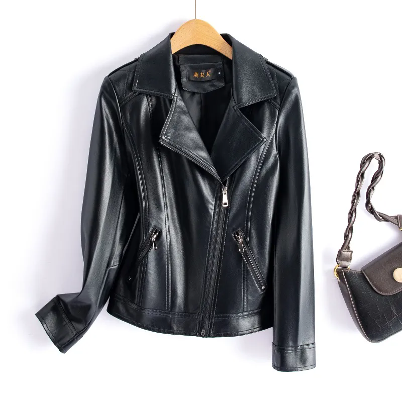 M-6XL Chic Wine Red Split Shee - огляд і ціна Riding Jacket Leather