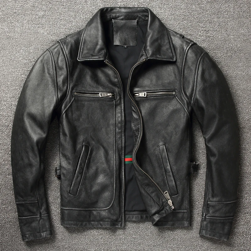 2025 Retro Style 100% Top Laye - огляд і ціна Riding Jacket Leather