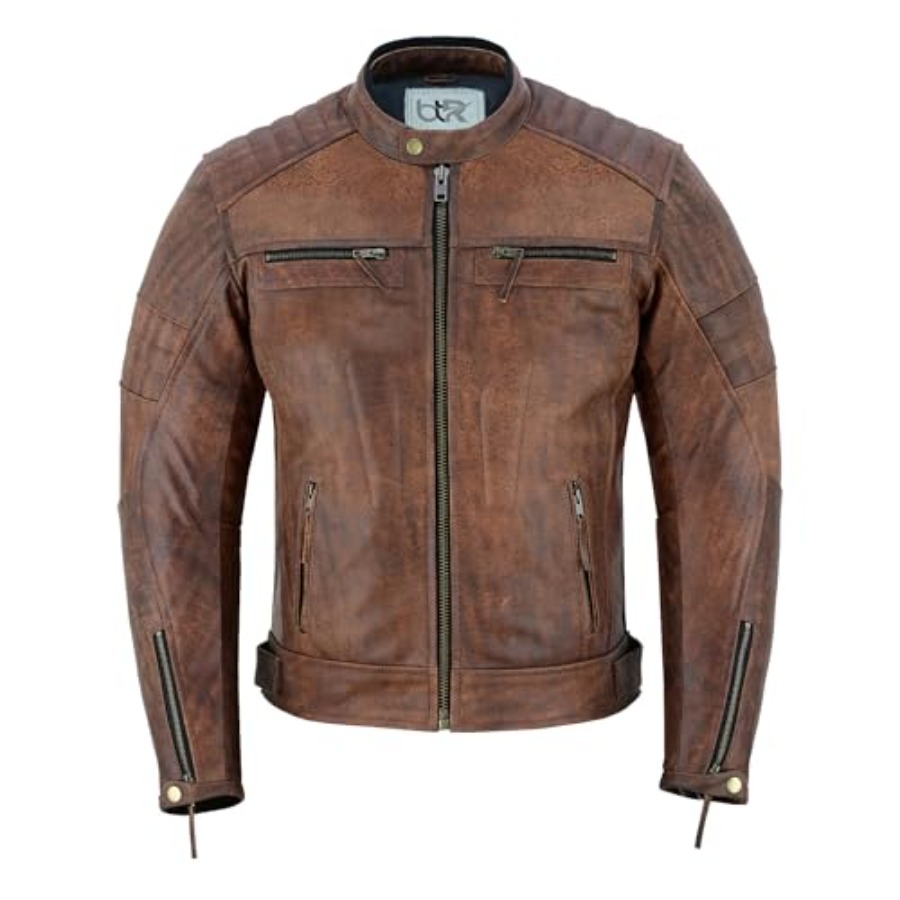 Men's Leather Motorcycle Jacke - огляд і ціна Riding Jacket Leather