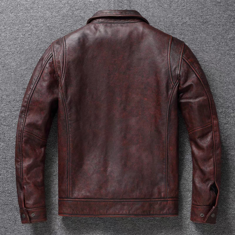 Retro Distressed Lapel First L - огляд і ціна Riding Jacket Leather